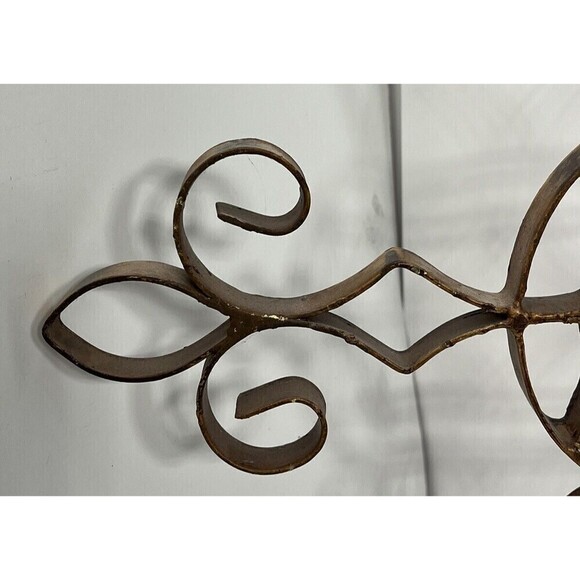 Metal Rustic Distressed Scroll Old World Large Cross Made In The Philippians - Picture 6 of 11